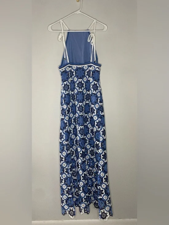 Maje Three-tone Crochet Dress in Blue Size 38(M) - Picture 11 of 11